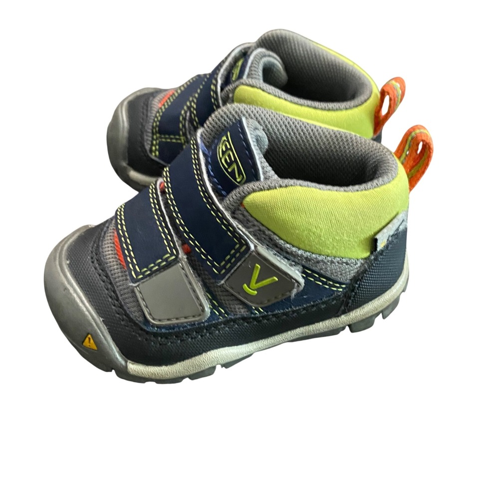 Keen Chandler CNX Toddler Shoes Size 4 Navy Lime Green Orange 1015231